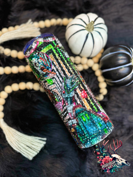 Beetlejuice Rhinestone Tumbler!