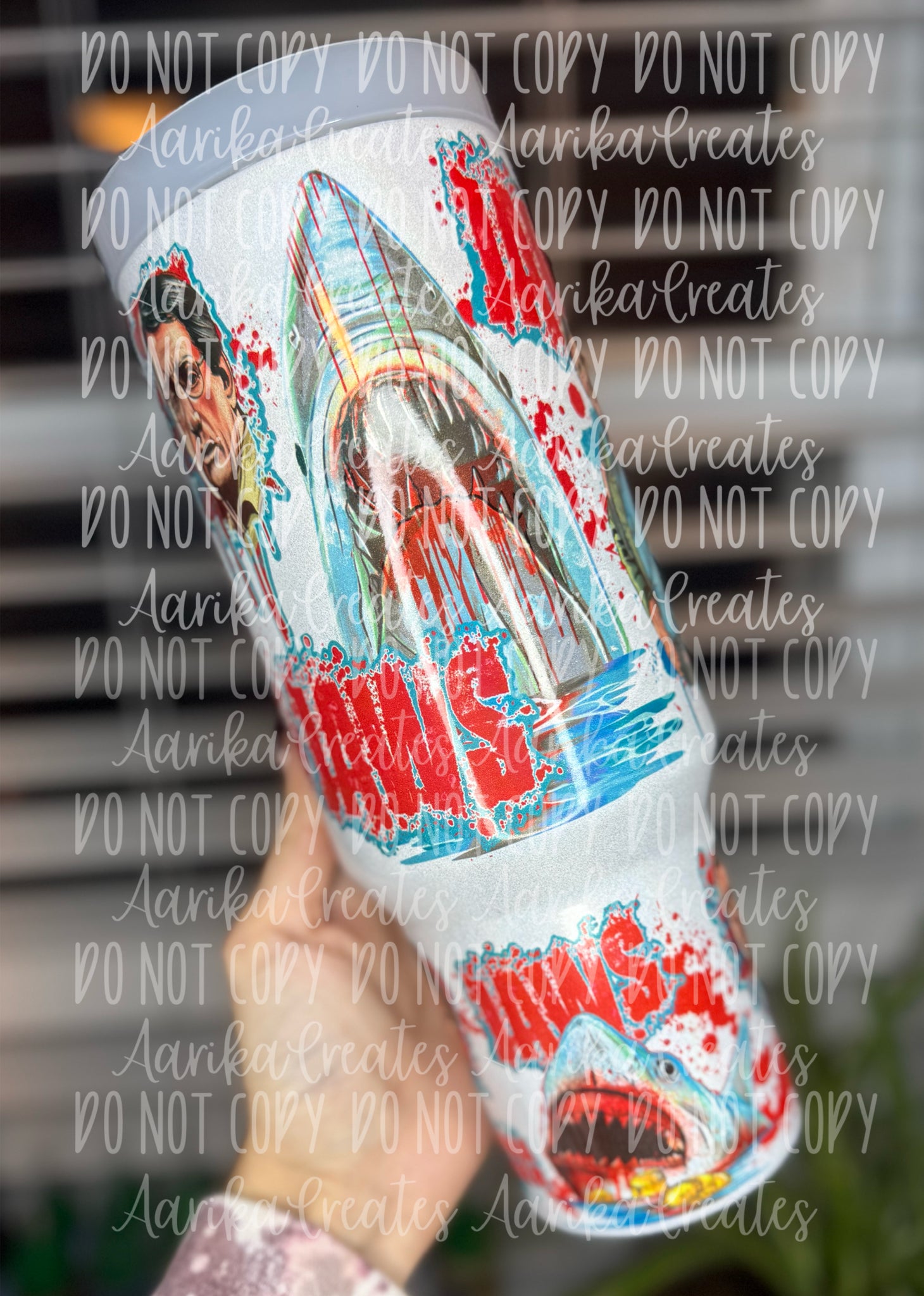 The Shark 40oz Sublimation Tumbler