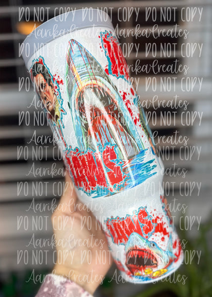 The Shark 40oz Sublimation Tumbler