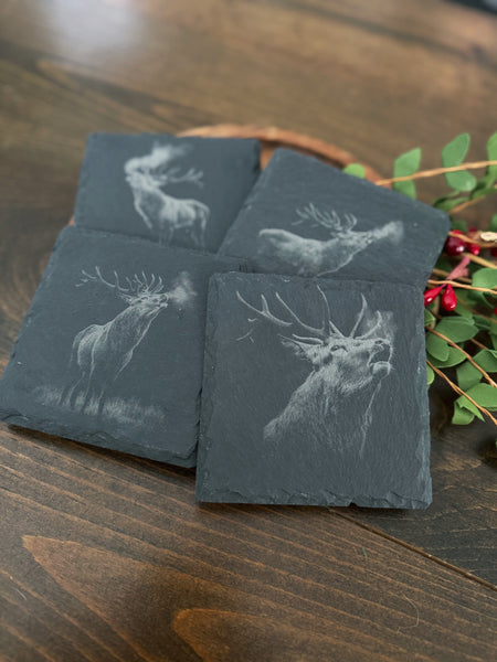 Elk Slate Coasters