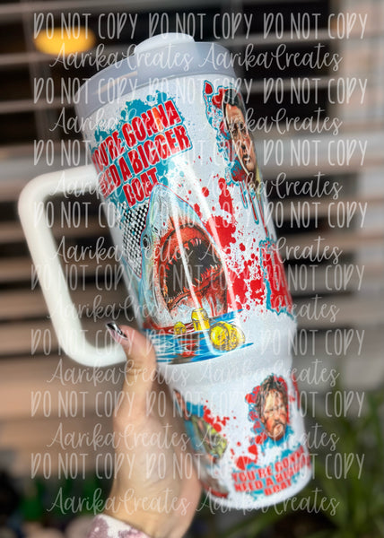 The Shark 40oz Sublimation Tumbler