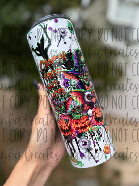 Candy First Chaos Later Sublimation Tumbler