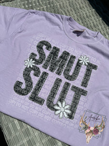 Smut Slut faux embroidery T-Shirt