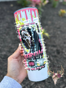 Pink Scream 20oz Sublimation Tumbler