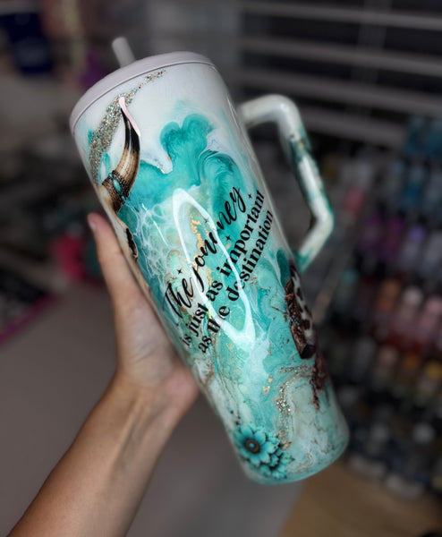 Teal Marble 40oz Era Brumate Tumbler *needs 1 coat* (Copy)