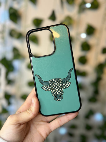 Checkered Bull Phone Case