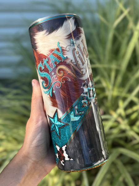 Stay Wild Mixed Media 24oz Tumbler RTS