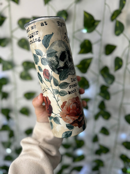 Skelly and Roses 20oz Sublimation Tumbler