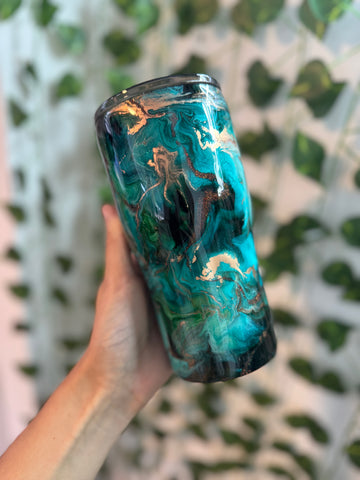 Teal Swirl 20oz Modern Tumbler RTS