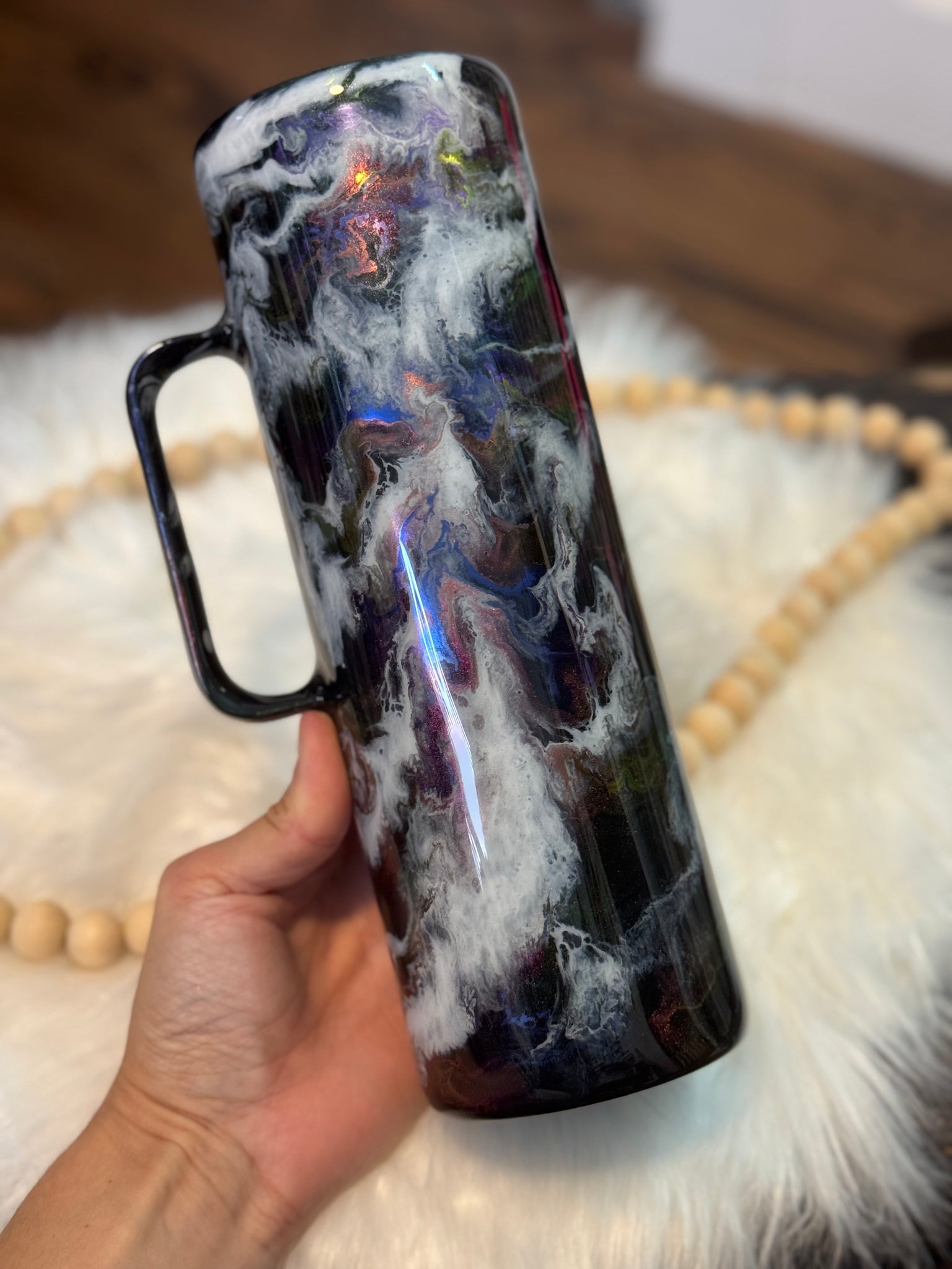 Oil Slick 30oz Handle Tumbler RTS