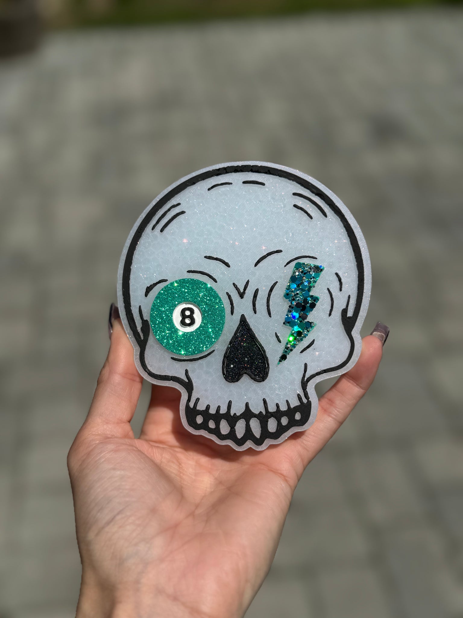Eight Ball Skelly Freshie