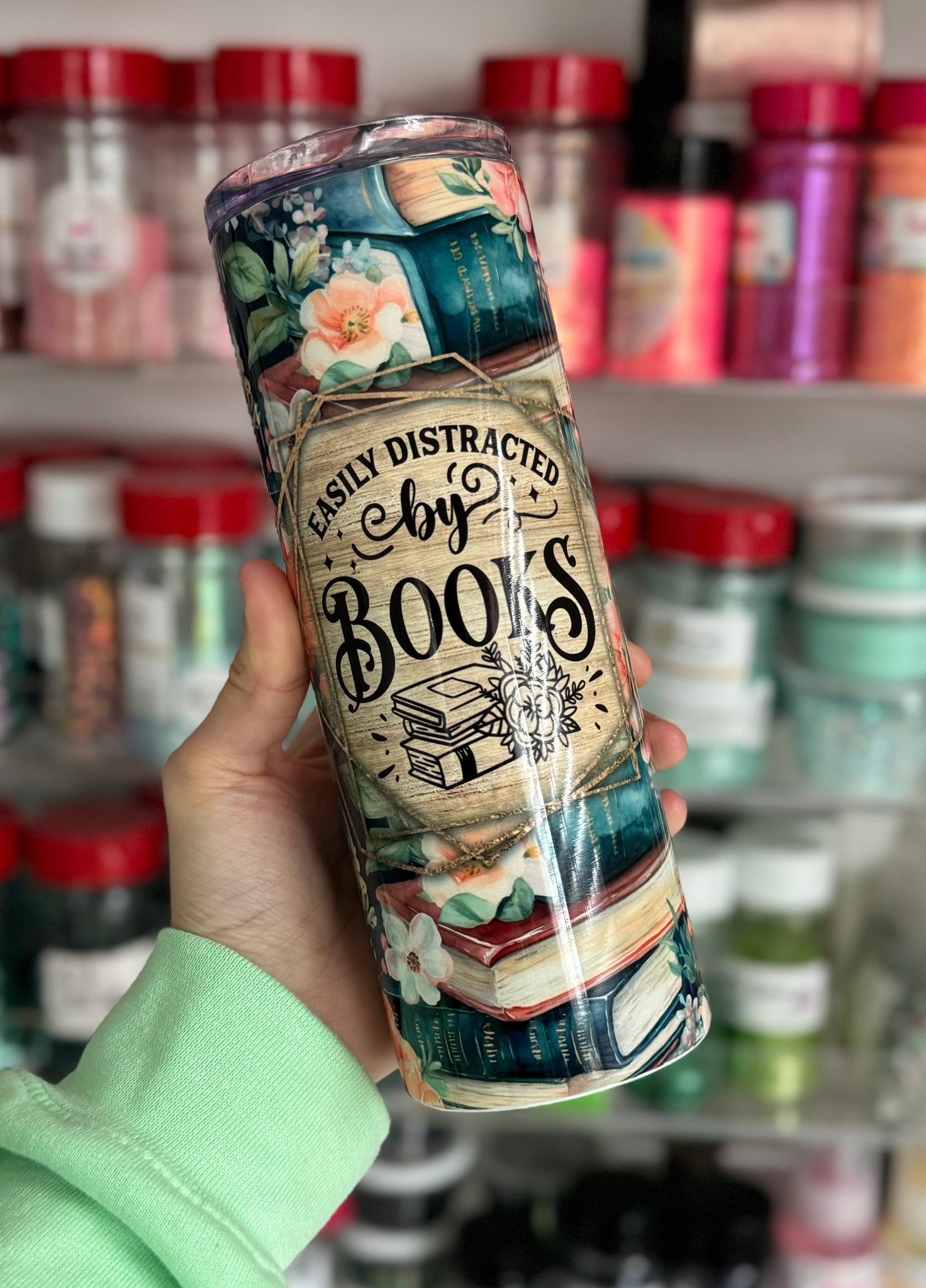 Distracted by Books 20oz Sublimation Tumbler