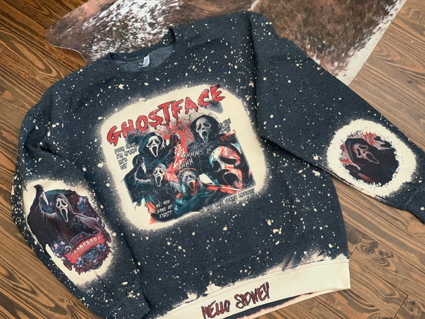 Ghostface Bleached Crewneck