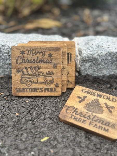 Christmas Movie Wood Coasters