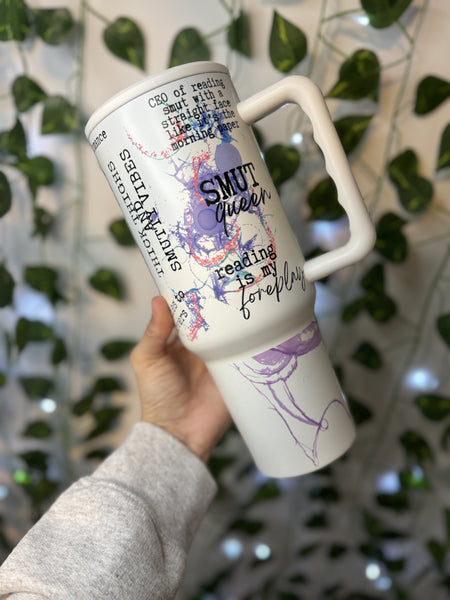 Purple Smut Vibes Sublimation Tumbler