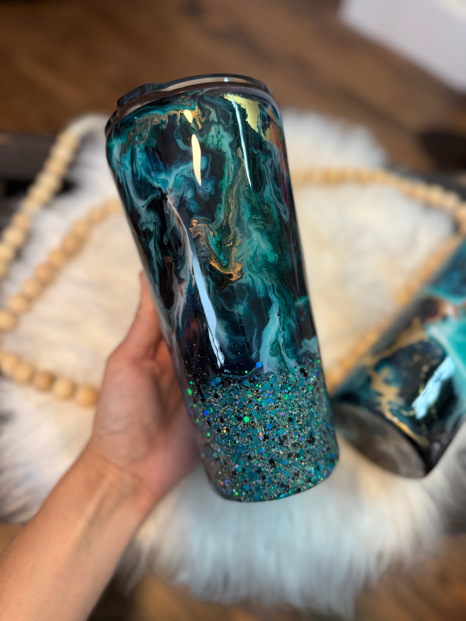 Teal Swirl 24oz Tumbler RTS