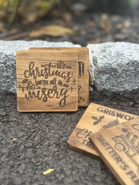 Christmas Movie Wood Coasters