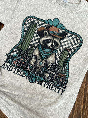 Pretty Turquoise Racoon T-Shirt