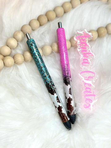 Cowhide Ombre Glitter Pen