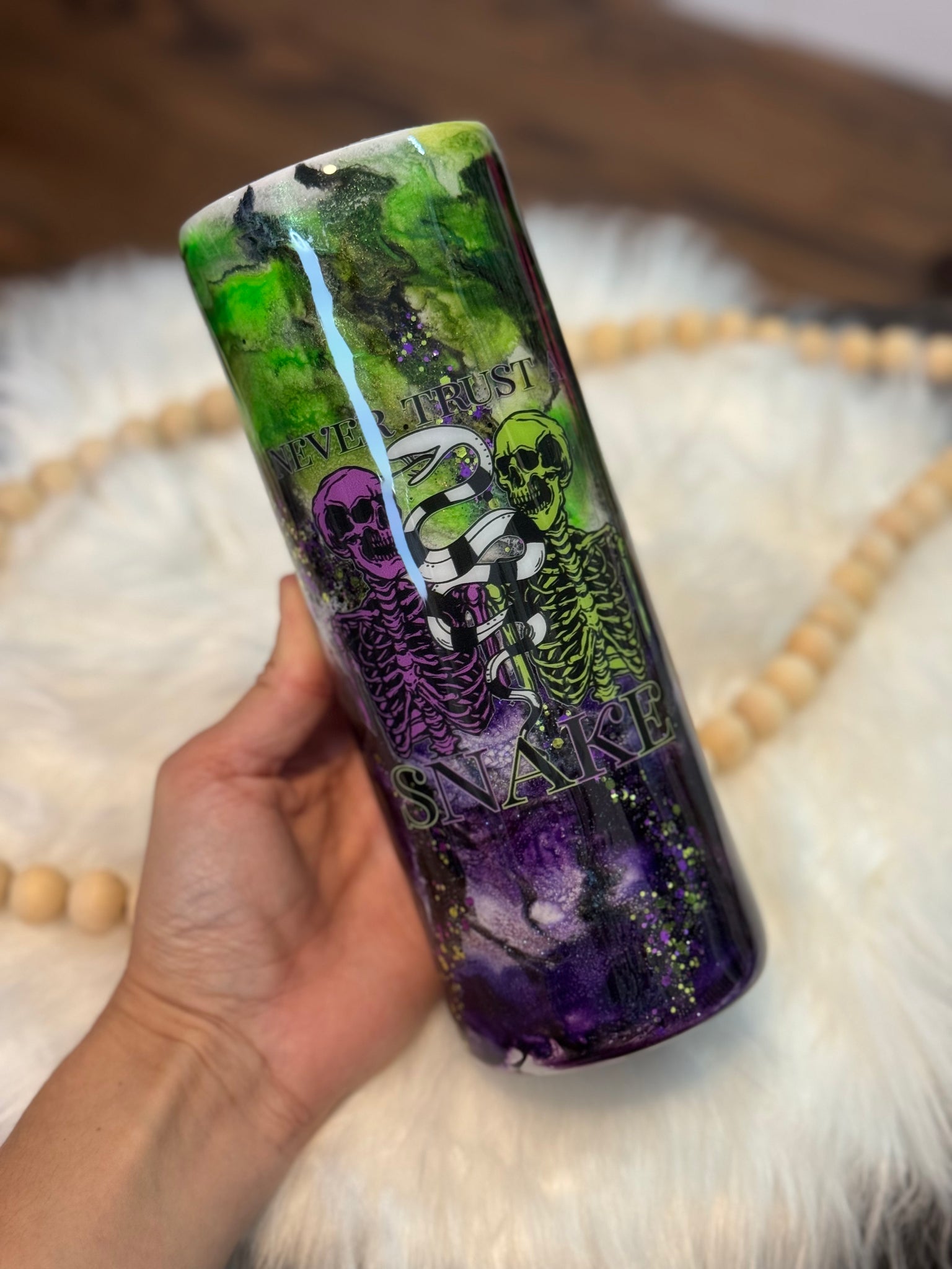 Never Trust a Snake Ink Swirl 20oz Tumbler RTS