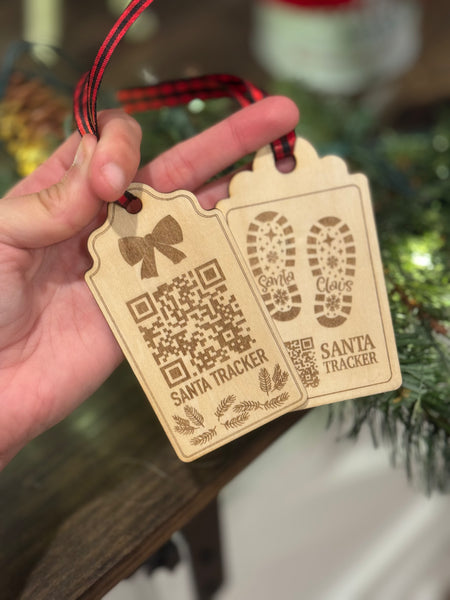 Santa Tracker Wood Ornament