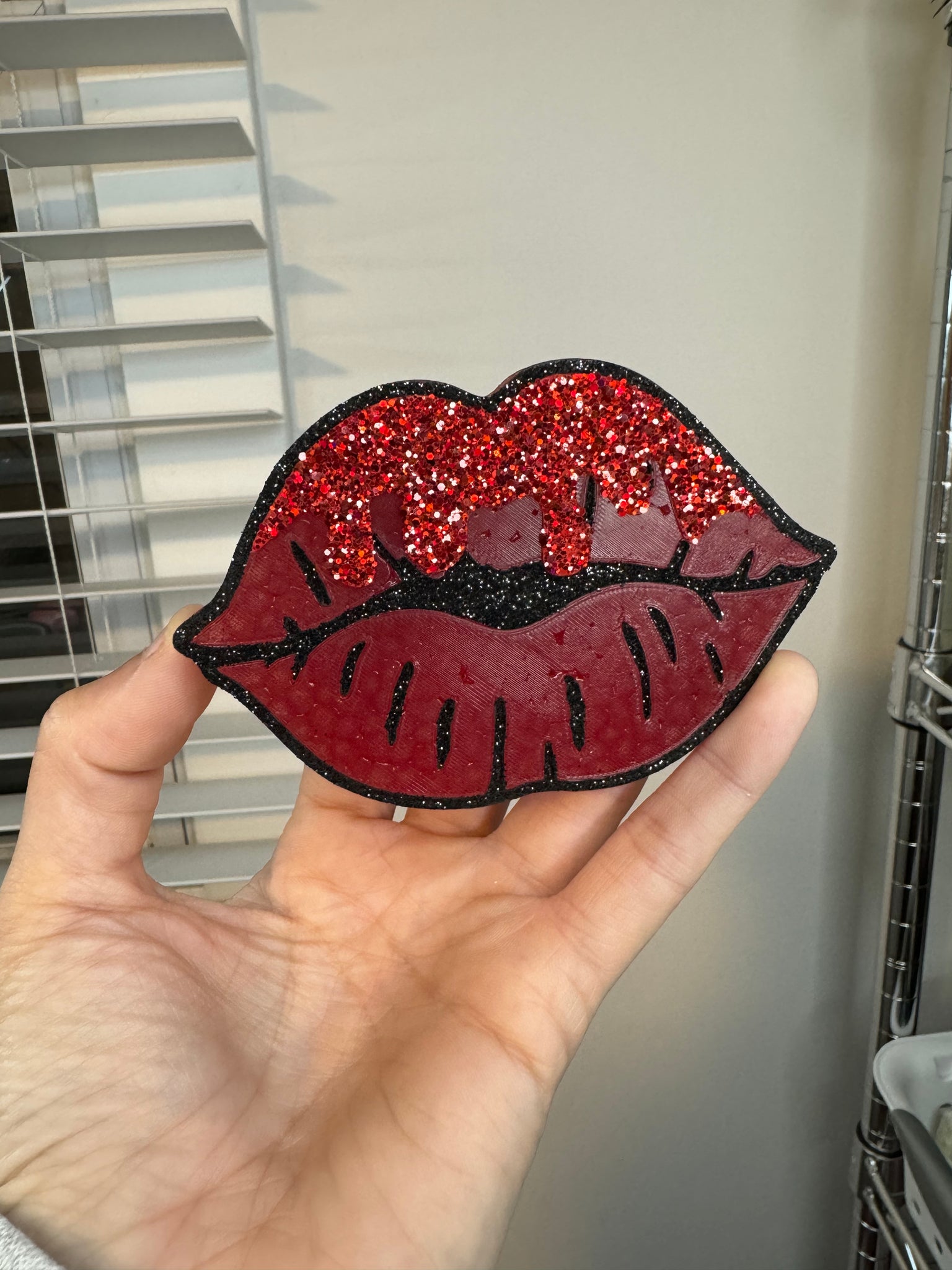 Red Drippy Lips Freshie RTS