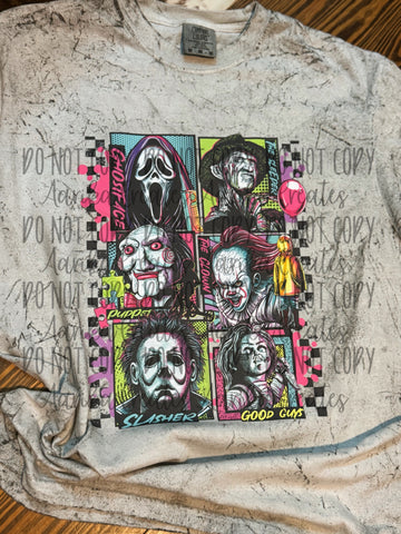 Neon Horror Gang Color Blast T-Shirt