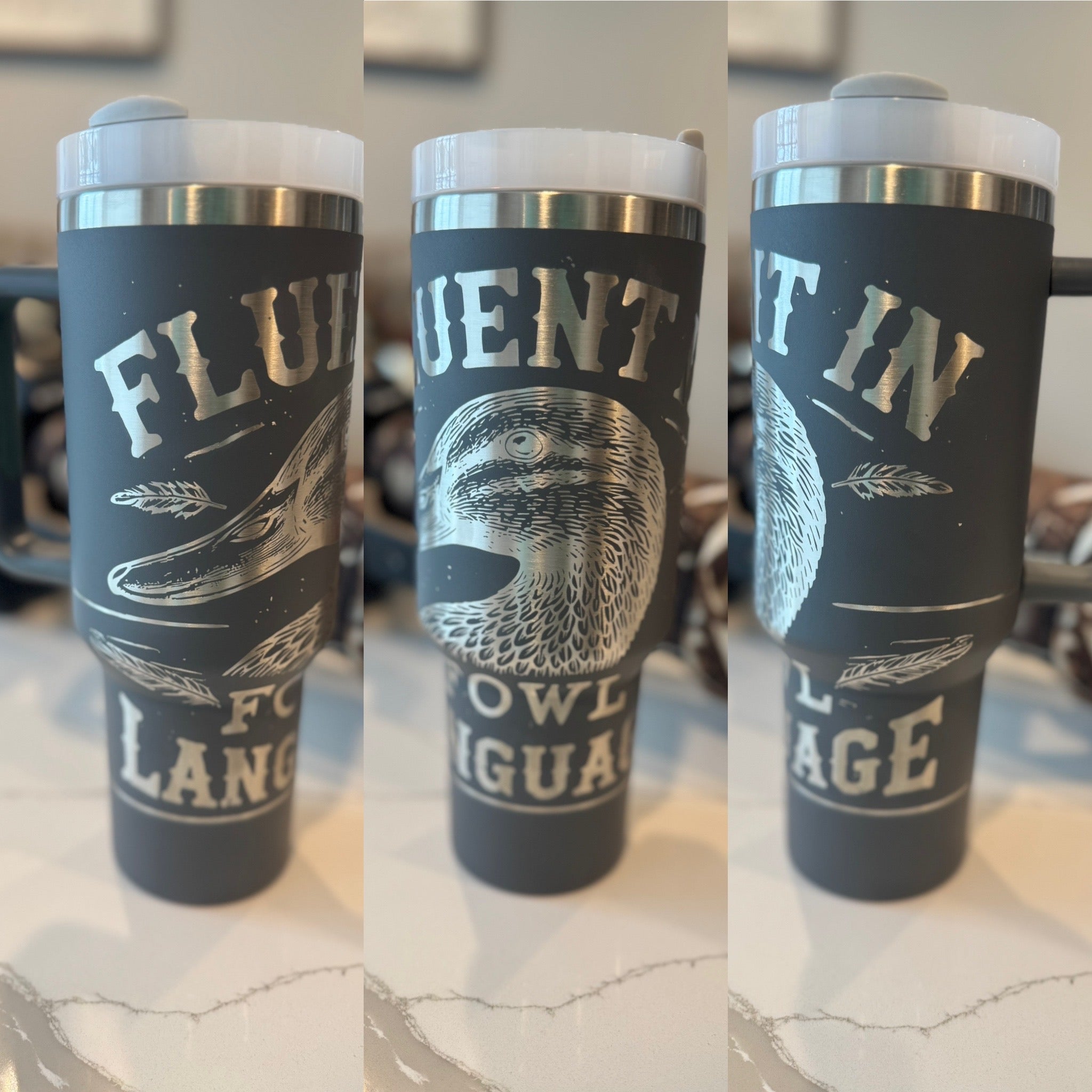 Fowl Language Engraved Tumbler