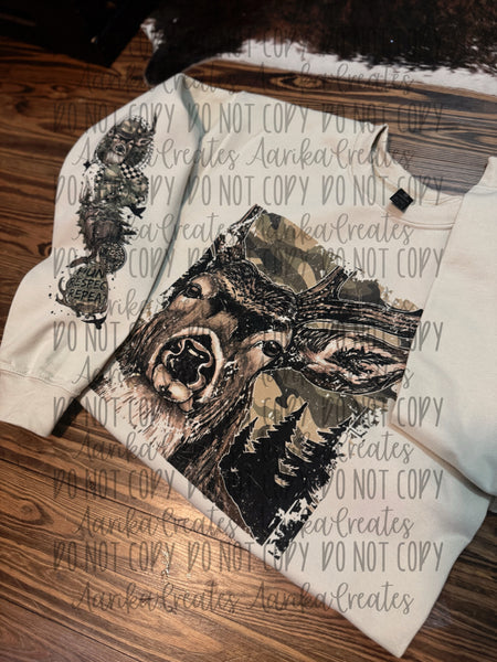 Camo Whitetail Crewneck