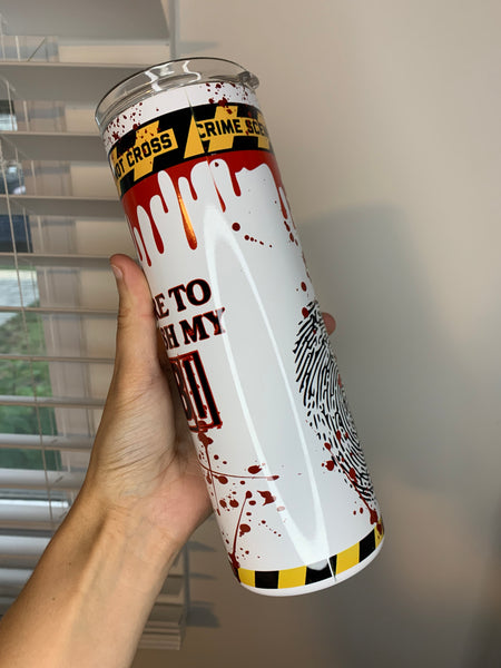 True Crime Alibi 20oz Sublimation Tumbler