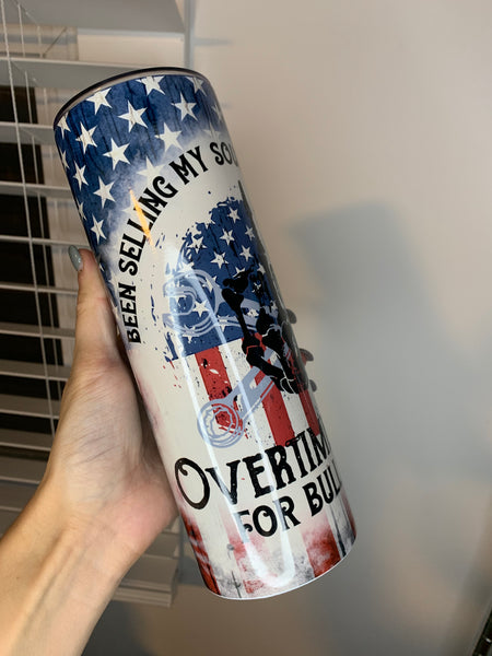 OverTime Hours Sublimation Tumbler