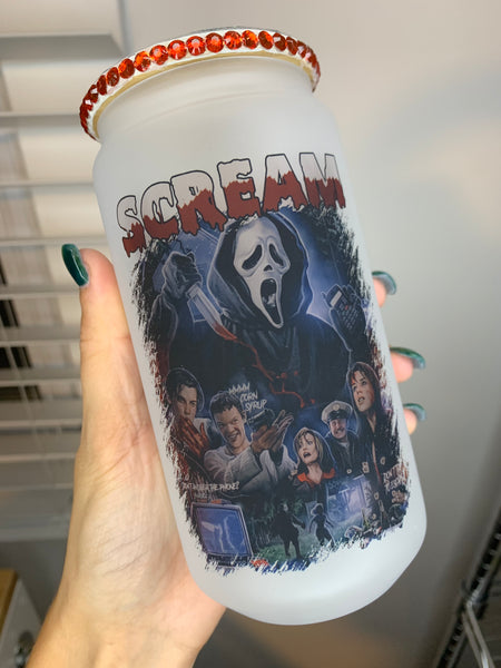 Scream Cast Glass Can Tumbler