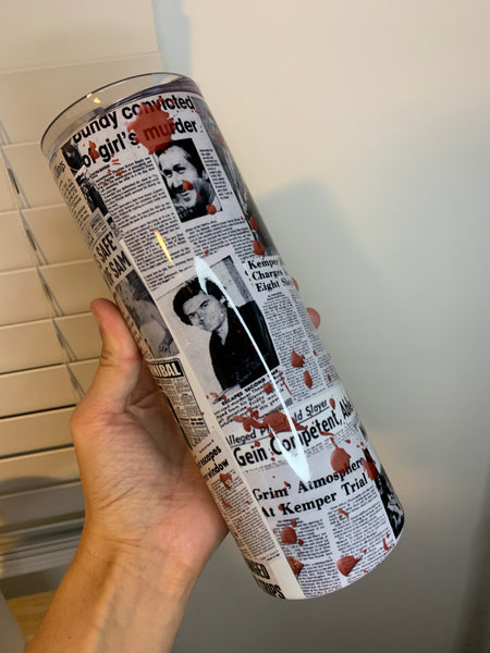 Serial Newspaper Sublimation Tumbler